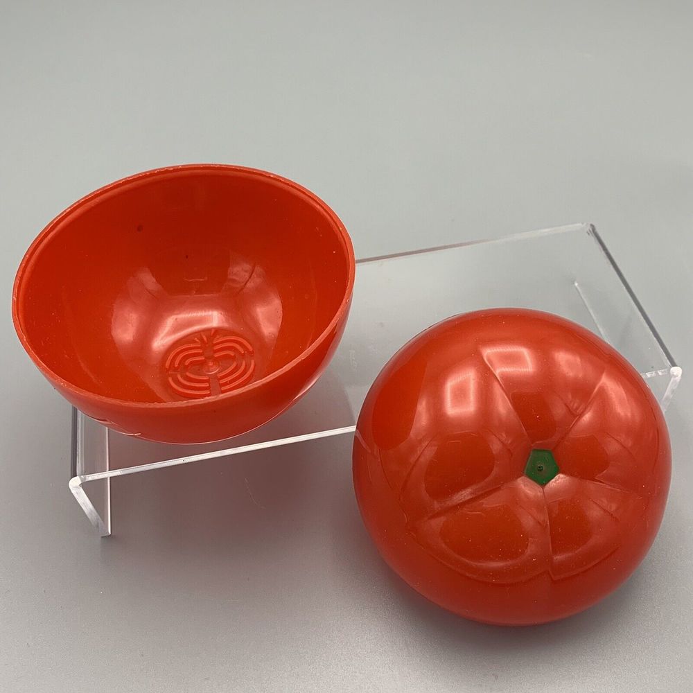 One Fresh Storage Box Food Crisper Saver Tomato Shape Kitchen Container Red